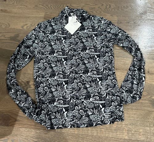 Nordstrom Rack Women’s Long Sleeve Shirt Size Medium Black And White - Image 1