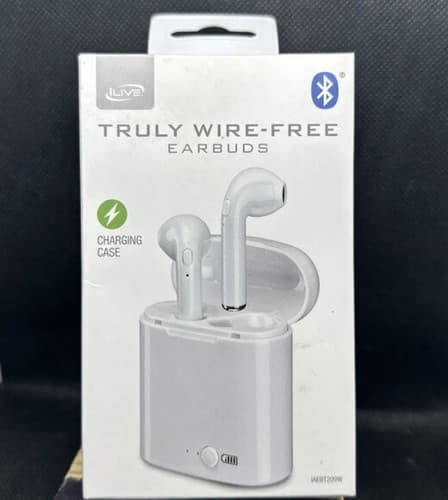 iLive Truly Wireless Earbuds- EarPods w/ Microphone & Charging Case - Image 1