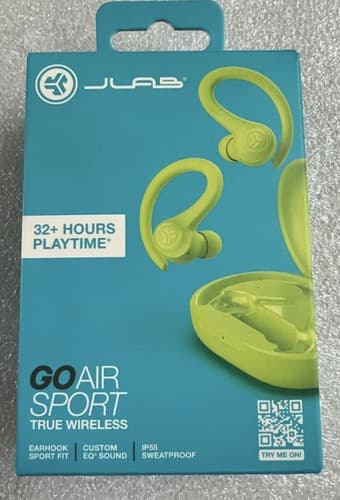 JLab - Go Air Sport True Wireless Earbuds - Green - Brand New - Thumbnail 2