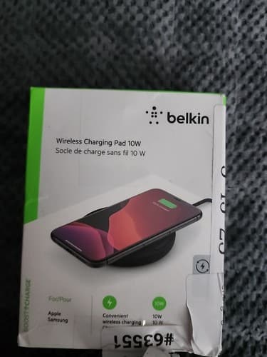 Belkin Wireless Charger Qi Certified 10W Max Fast Charging Pad Quick Charge-F - Image 1