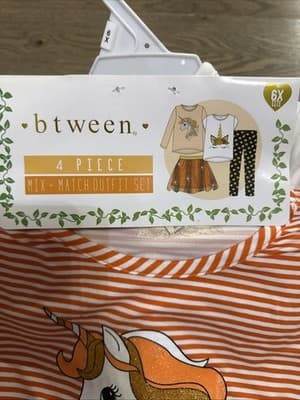 NWT btween girls 4 piece mix and match outfit set Size 6x - Thumbnail 2
