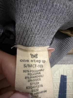 One Step Up Girls Gray Leggings Size 7/10 - Thumbnail 3