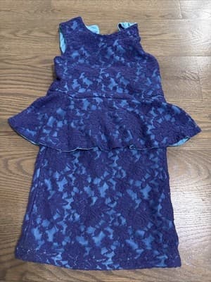 Ruum Girls Dress Blue Size XS 5/6 - Image 1