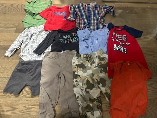 Mixed Lot Of 11 Baby Boy Clothes 18 Months - Image 1