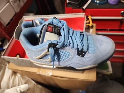 Size 4Y - Nike Air Jordan 4 Retro GS University Blue - Og Box - Thumbnail 5