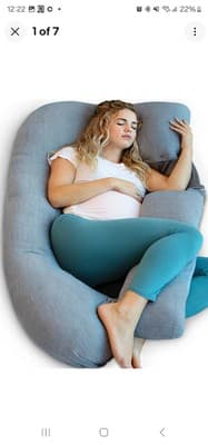 Pregnancy Pillows, U-Shape Full Body Pillow – Cooling Cover Grey – Pregnancy Pil - Image 1