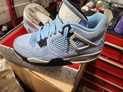 Size 4Y - Nike Air Jordan 4 Retro GS University Blue - Og Box - Thumbnail 3