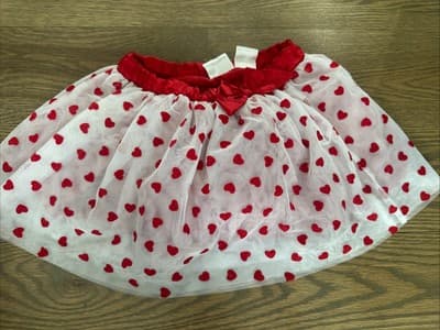 Koala Kids Baby Girls, Red & White Skirt, Size 18-24 months - Image 1