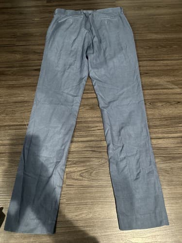 H&M Men's Slim Fit Navy Blue Dress Pants With Pockets Size 30R - Thumbnail 2