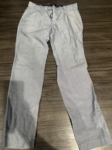 H&M Men's Slim Fit Navy Blue/gray Dress Pants With Pockets Size 30R - Image 1