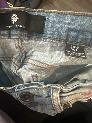 Focus Jeans light Wash Skinny Streetwear Jeans Ripped Distressed Size 29x30 - Thumbnail 2