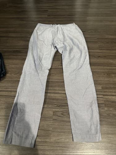 H&M Men's Slim Fit Navy Blue/gray Dress Pants With Pockets Size 30R - Thumbnail 2