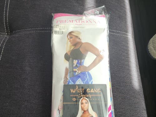 Premadonna Ann Chery Xl Comic Print Lycra Corset Waist Trainer Work Out NEW - Image 1