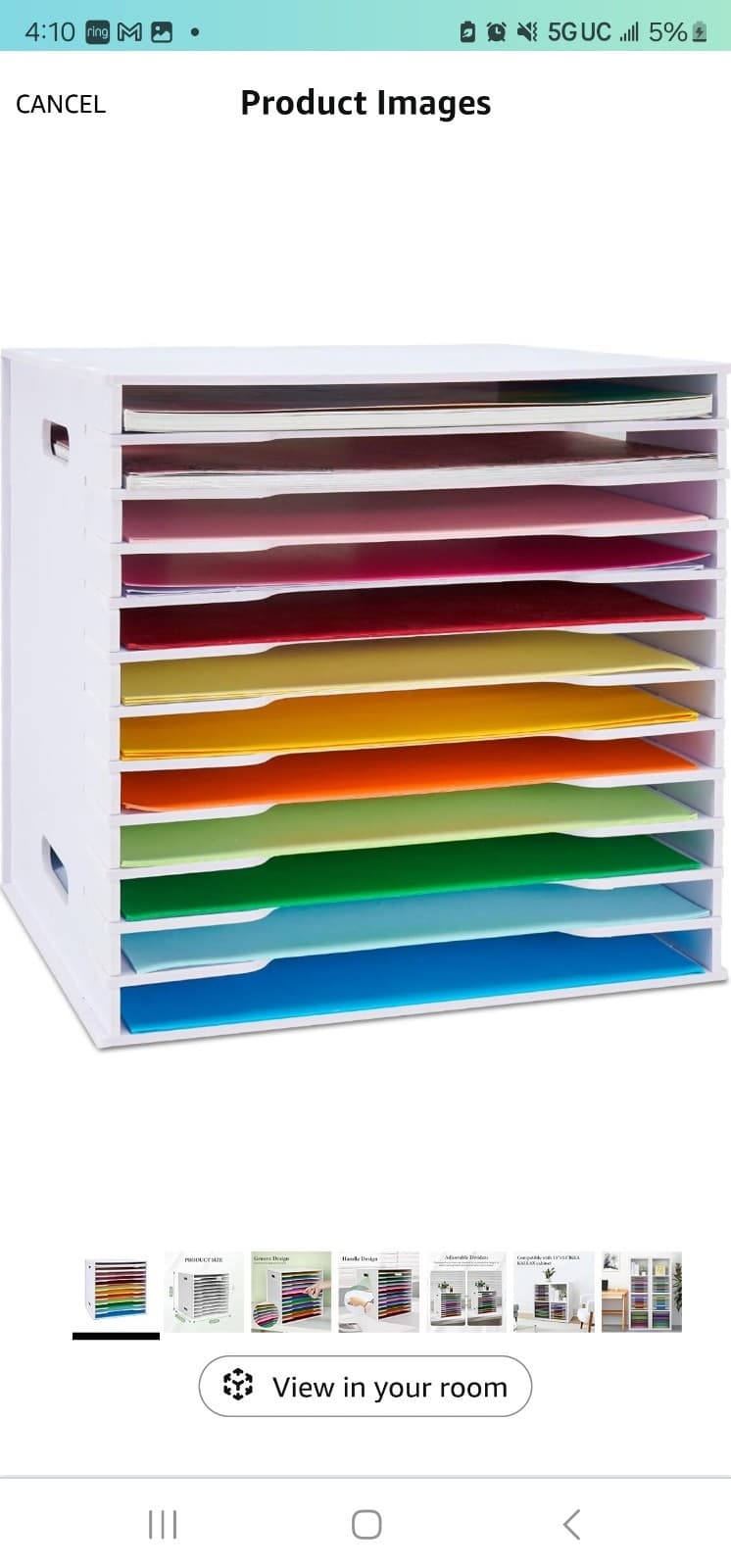 Scrapbook Paper Organizer for Sizes 12" x 12", 12 Slots File Sorter Storage, ... - Image 1