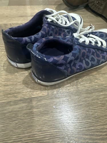 COACH 6b BARRETT Cotton & leather SIGNATURE SNEAKERS Purple - Thumbnail 3