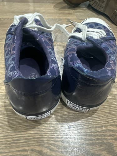 COACH 6b BARRETT Cotton & leather SIGNATURE SNEAKERS Purple - Thumbnail 4