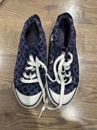 COACH 6b BARRETT Cotton & leather SIGNATURE SNEAKERS Purple - Thumbnail 2