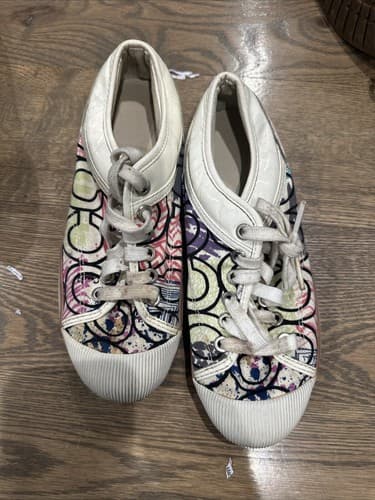 Coach Logo Womens Zorra Sneakers Sz 5.5B Low Top Canvas Shoes - Image 1