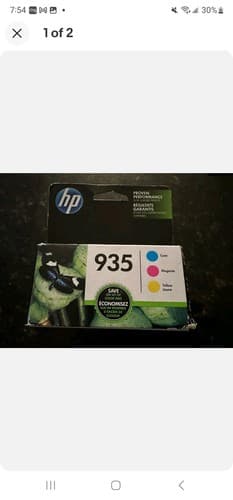 HP 935 3 Color Ink Cartridges Cyan Magenta Yellow - Image 1