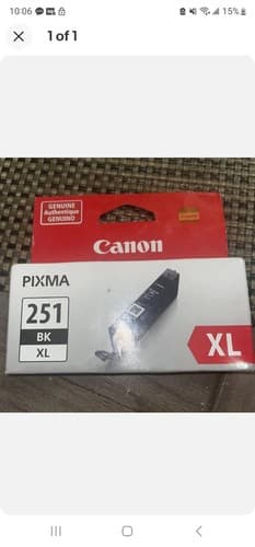 Genuine Canon Pixma 251 BK XL Black Ink SEALED INK BRAND NEW - Image 1