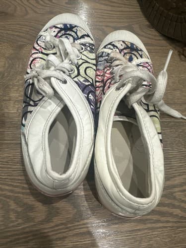 Coach Logo Womens Zorra Sneakers Sz 5.5B Low Top Canvas Shoes - Thumbnail 2