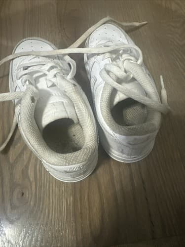 Children Size 9C- Nike Court Borough Low White Sneakers - Thumbnail 3