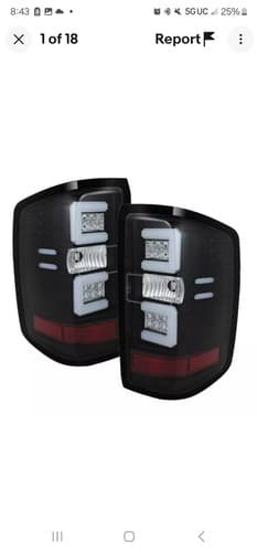 Spyder Fits Chevy 1500 14-16 Light Bar LED Tail Lights Blk ALT-YD-CS14-LBLED-BK - Image 1