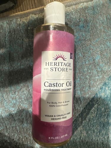 Heritage Store Castor Oil Nourishing Treatment, 8 fl oz, 100% Cold Pressed - Image 1