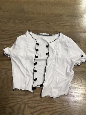 Women’s Small Love J Crop Top White - Image 1