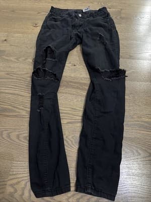 Ci Sono Women's Black Ripped Jeans Pants Size 5 - Image 1