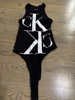 Calvin Klein Bodysuit Womens XS Sleeveless Black - Image 1