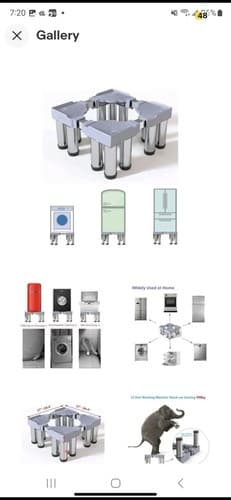 Washer and Dryer Stands, 12 Feet Washing Machine Stand Base Adjustable Applia... - Image 1