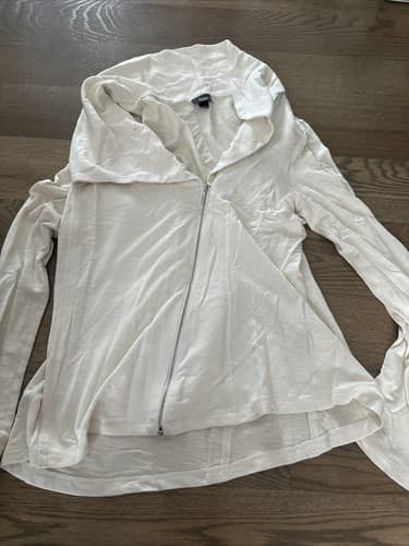 Mossimo Women's Full Zip Long Sleeve Sweater Jacket, White, Size M - Image 1
