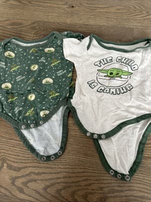 Star Wars Baby Yoda Grogu One Piece 3-6 Months Short Sleeve - Image 1