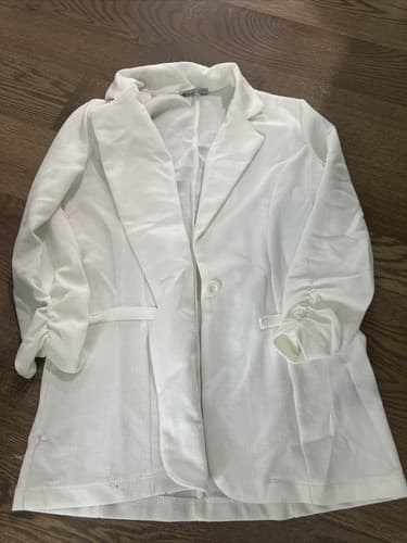Charlotte Russe White Blazer Jacket Juniors Size Small - Image 1