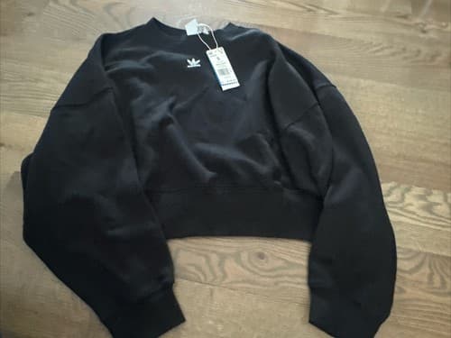 Adidas Womens Essentials Logo Sweatshirt Black Size Small - Image 1