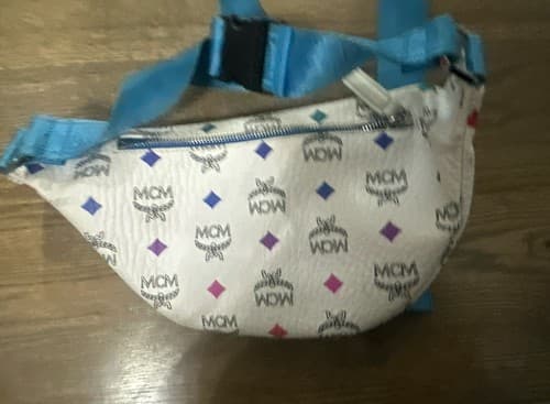 MCM White Spectrum Stark Belt Bag in Skyoptic Visetos - Thumbnail 2