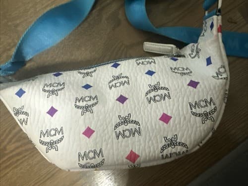 MCM White Spectrum Stark Belt Bag in Skyoptic Visetos - Thumbnail 4
