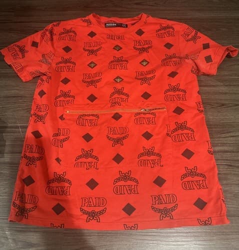 Hudson Paid Red Tshirt Mens Size Large - Image 1