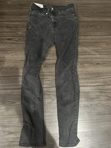 Mens Jeans Black Dark Denim Skinny Coupe Moulante 30x 32 - Image 1