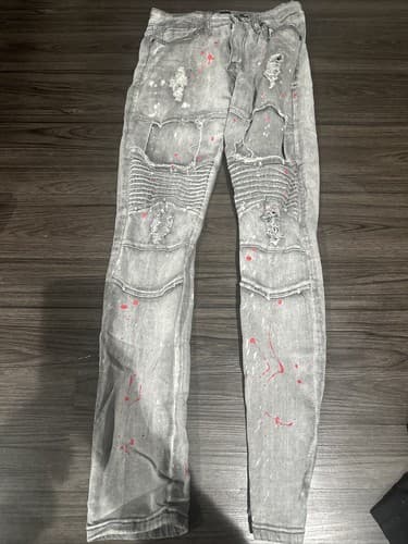 Waimea Men's Skinny Fit Blue And Gray Jeans Size 30x32 2 Pack - Thumbnail 2