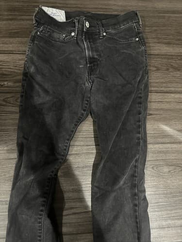 Mens Jeans Black Dark Denim Skinny Coupe Moulante 30x 32 - Thumbnail 2