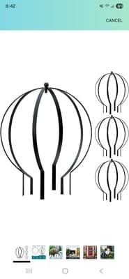 Set of 4 Large Metal Trellis Obelisks Sturdy Round Circle Trellis for Climbin... - Image 1