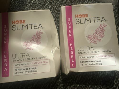 2 Boxes Hobe Labs Ultra Slim Tea-Super Herbal 24 Bag each Exp 12/2028 - Image 1