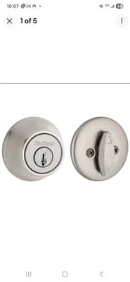 Kwikset Security 600 Deadbolt Series Satin Nickel Single Cylinder Deadbolt - Image 1