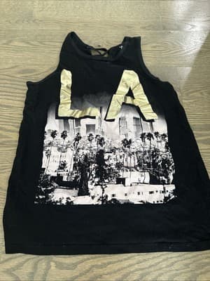 Children’s Place Girls Black, Short Sleeve Shirt Size XXL (16) Top - Image 1