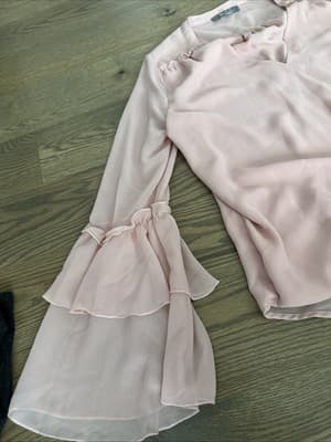 Women’s MARLED REUNITED CLOTHING Pink Long Sleeve Blouse size Medium - Thumbnail 2