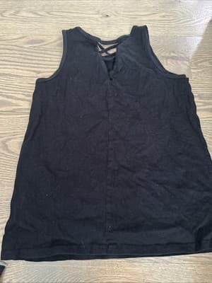 Children’s Place Girls Black, Short Sleeve Shirt Size XXL (16) Top - Thumbnail 2