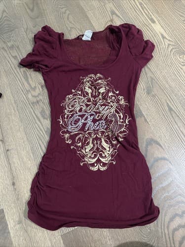 Baby Phot Ladies Purple Denim Top T-shirt Size Small - Image 1