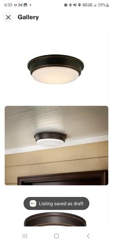 11 in. Oil Rubbed Bronze Integrated LED Outdoor Flush Mount Ceiling Light - Image 1